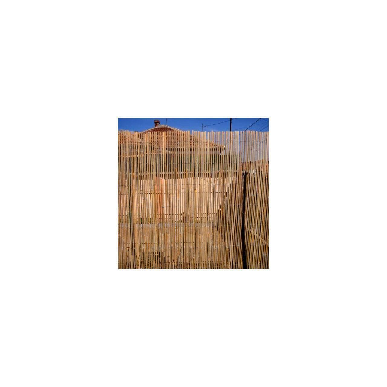 Gard/paravan din bambus natural, 5x2 m, sarma zincata GartenVIP DiyLine