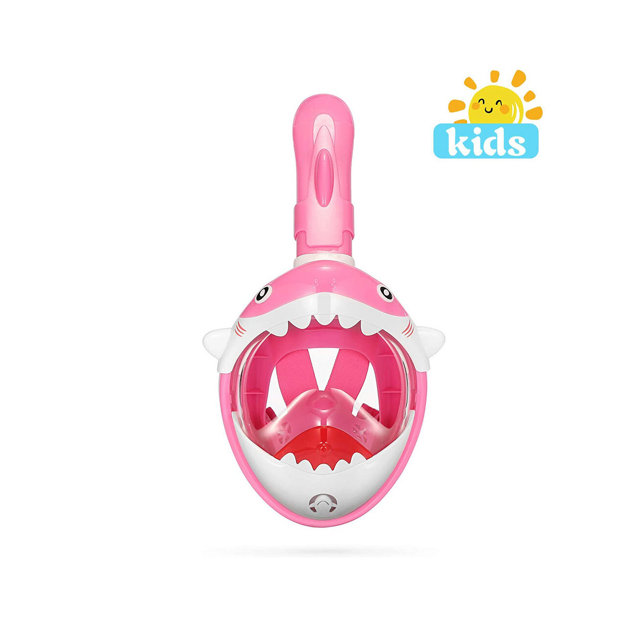 Masca snorkeling cu tub pentru copii model rechin, roz GartenVIP DiyLine