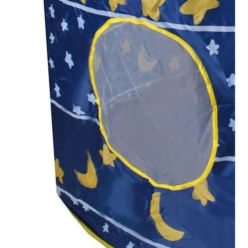 Cort de joaca pentru copii, tip castel, impermeabil, cu husa, model luna si stele, albastru, 105x135 cm GartenVIP DiyLine