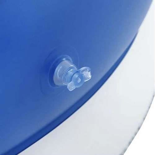 Saltea de apa gonflabila, cu spatar si suport bautura, alb si albastru, 183x97x53.5 cm, Bestway GartenVIP DiyLine
