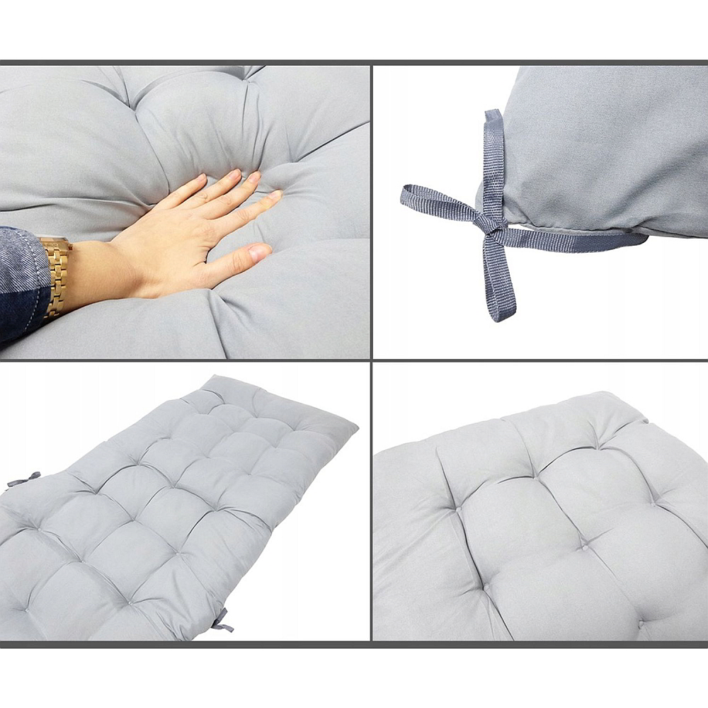 Set 2 Scaune cu Perne tip Sezlong Pliabil Gravitatie Zero pentru Terasa, Gradina sau Plaja cu Parasolar, Tetiera si Suport Bauturi, Maro/Negru