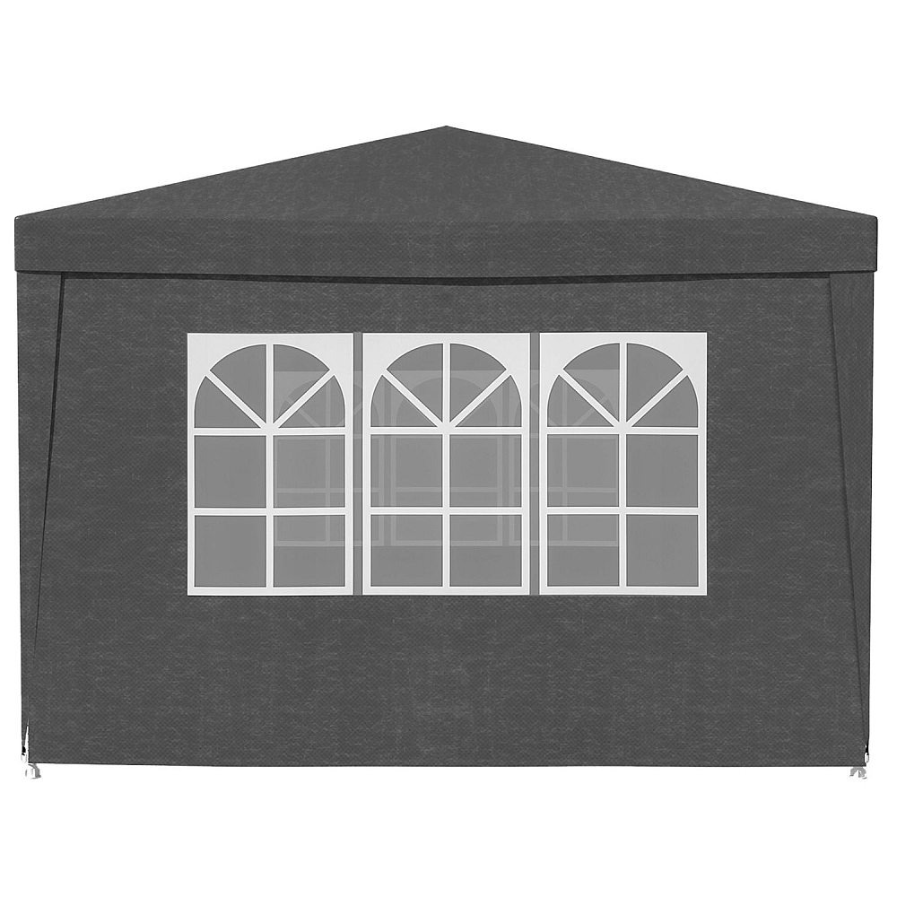 RESIGILAT - Cort Pavilion Gri 3x3 m cu Pereti Laterali si Ferestre pentru Petrecere, Evenimente, Curte sau Gradina