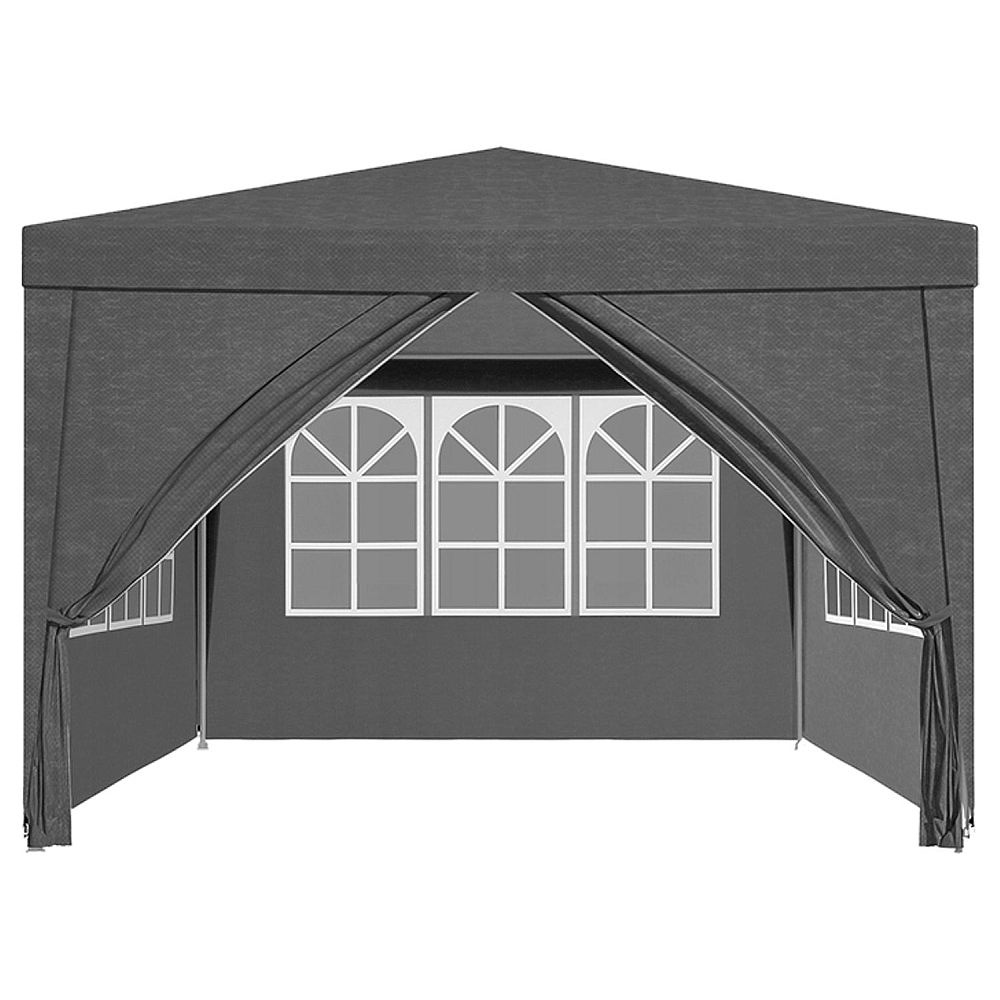 RESIGILAT - Cort Pavilion Gri 3x3 m cu Pereti Laterali si Ferestre pentru Petrecere, Evenimente, Curte sau Gradina
