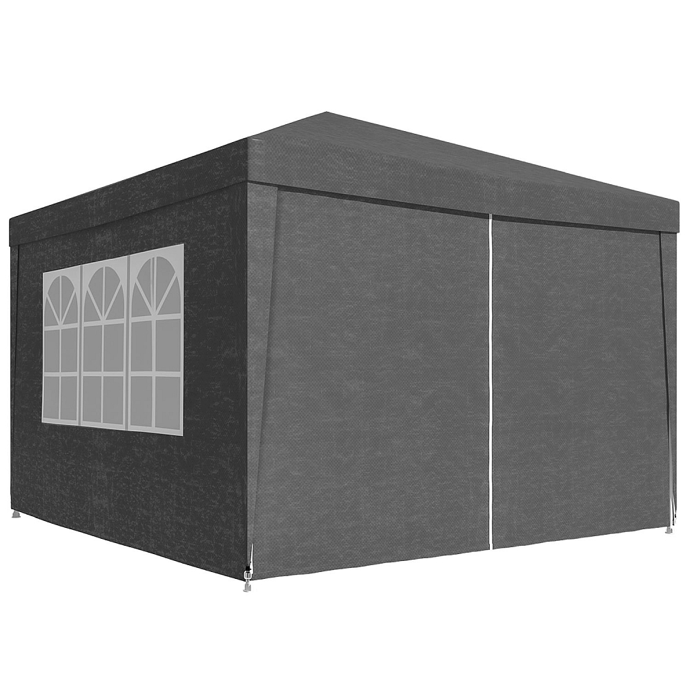 RESIGILAT - Cort Pavilion Gri 3x3 m cu Pereti Laterali si Ferestre pentru Petrecere, Evenimente, Curte sau Gradina