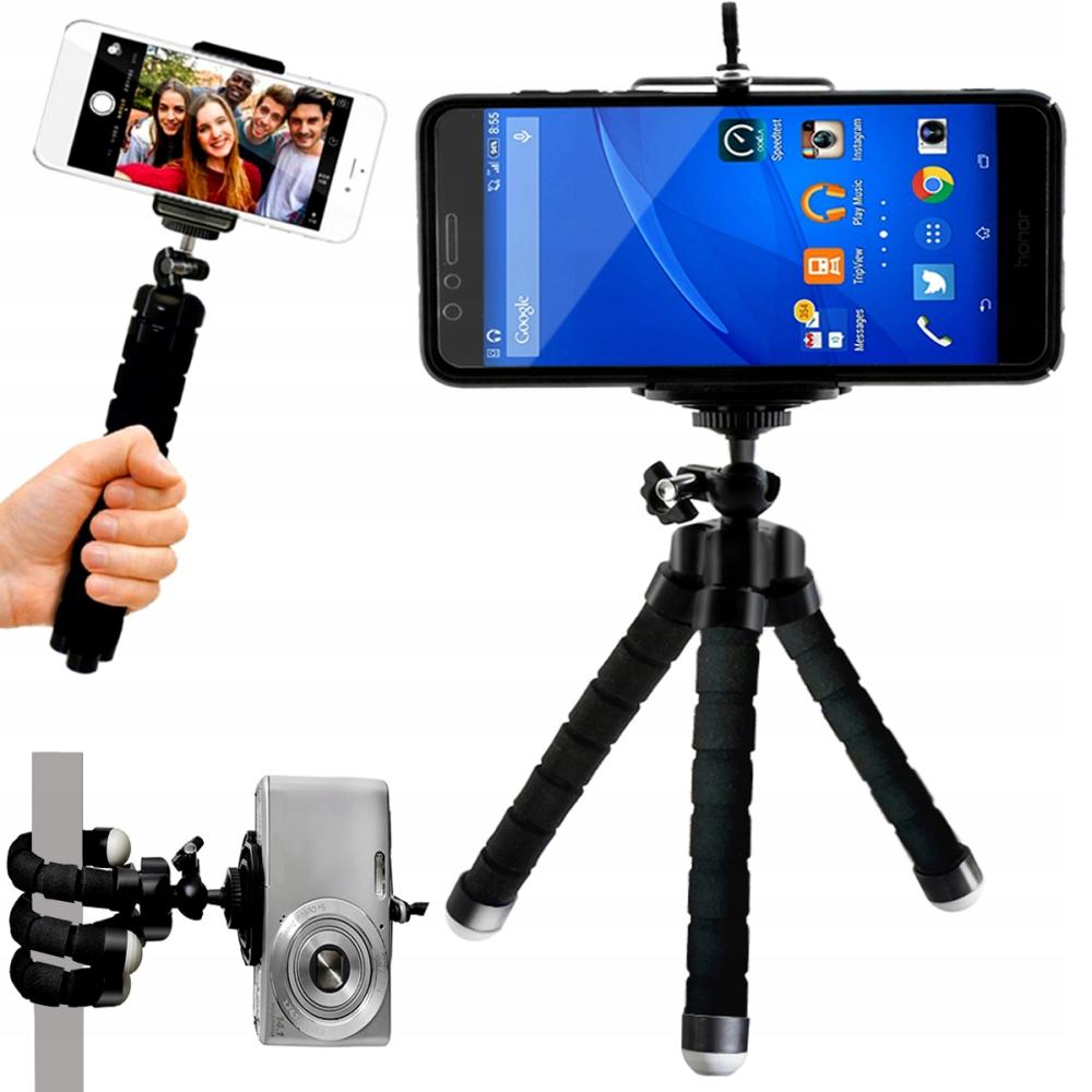 Suport Trepied Flexibil Multifunctional pentru Telefon sau Camera Video, Culoare Negru