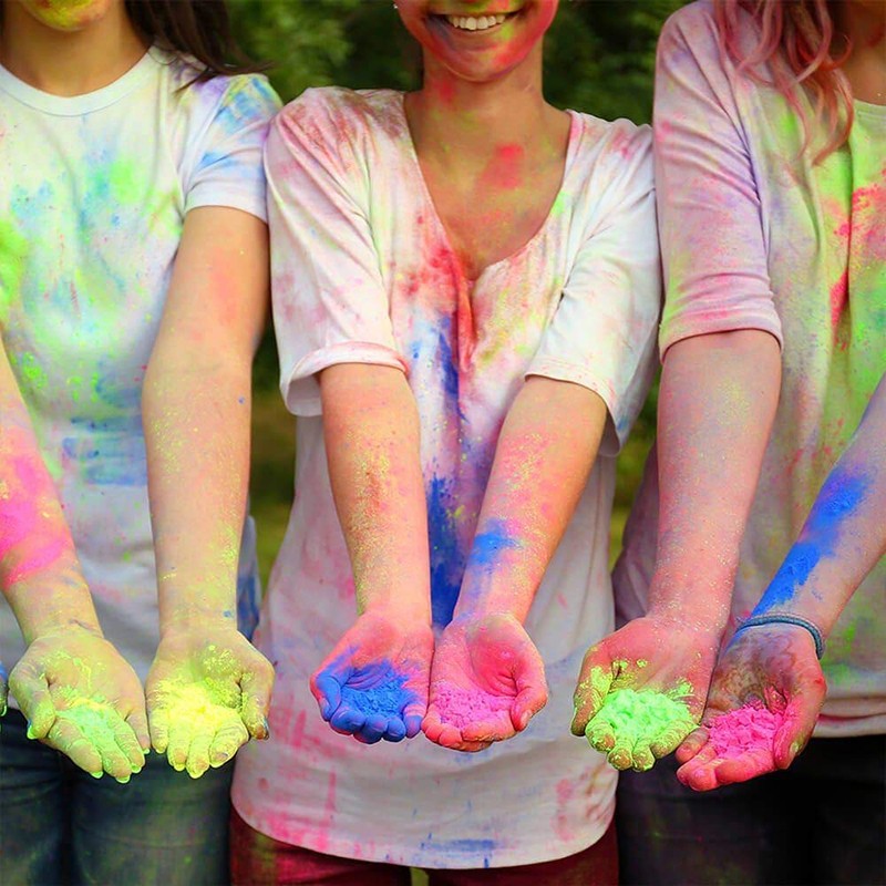 Pudra neon uv holi pachet 100 grame culoare galben uv MultiMark GlobalProd