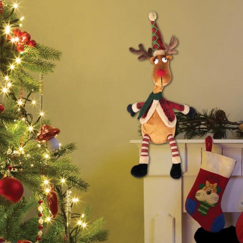 Ren de plus, canta si danseaza, design hazliu, alimentare baterii, 38cm MultiMark GlobalProd