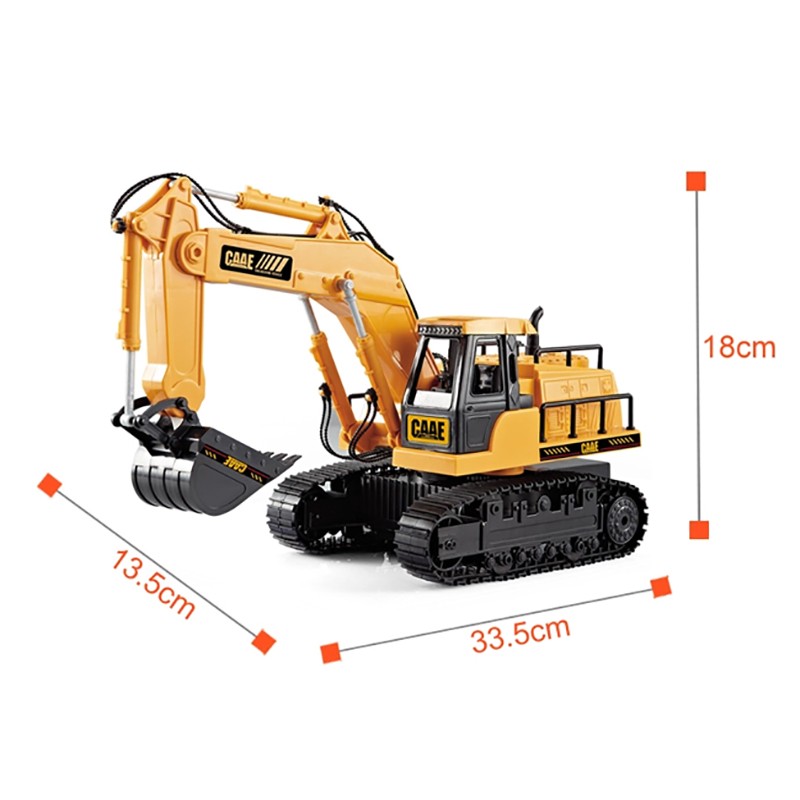 Excavator cu telecomanda 7 canale, reincarcabil usb, 18x13.5x33.5 cm, rotire 360 grade MultiMark GlobalProd