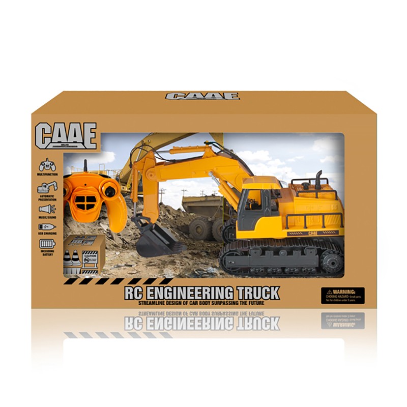 Excavator cu telecomanda 7 canale, reincarcabil usb, 18x13.5x33.5 cm, rotire 360 grade MultiMark GlobalProd