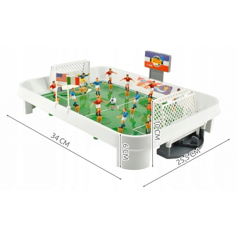 Masuta de fotbal, 12 jucatori, 24 steaguri, tabela, portar cu glisor, 34x25.5 cm MultiMark GlobalProd