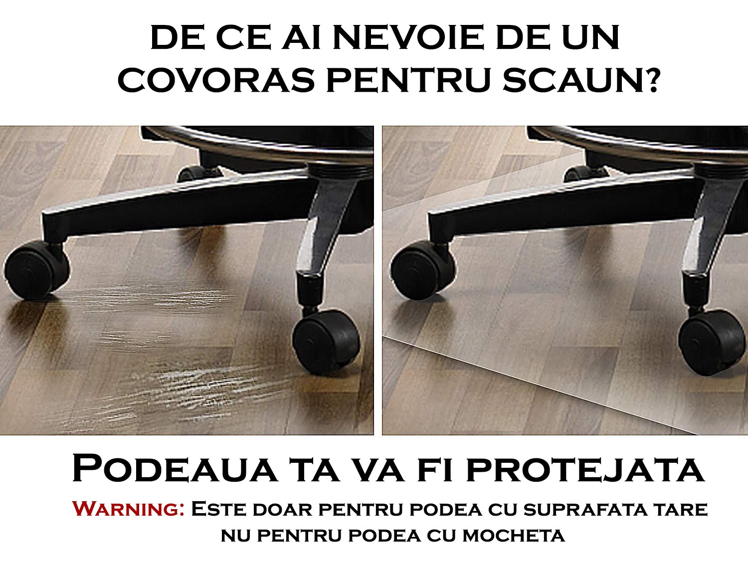 Covoras protectie pardosea, 70x100 cm, grosime 0.5 mm, pvc transparent aspect mat MultiMark GlobalProd
