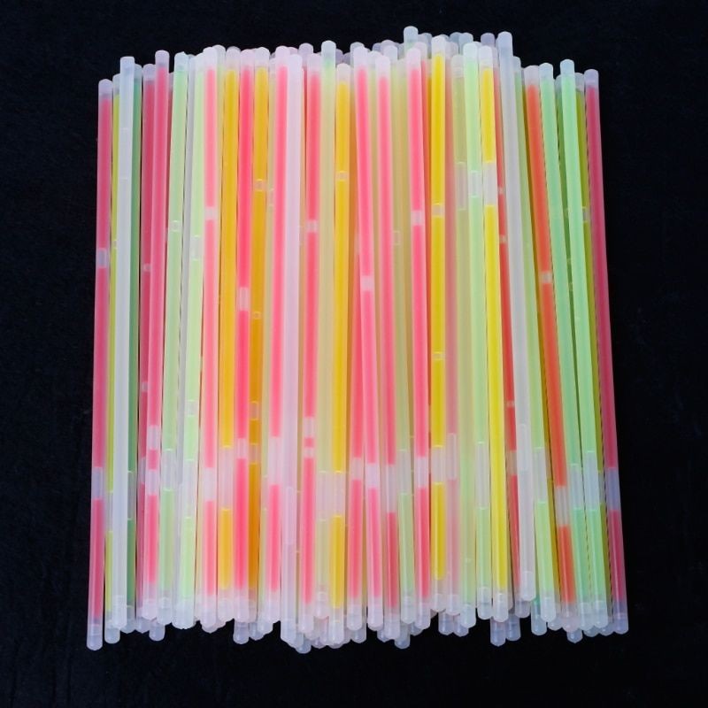 Betisoare bratari luminoase glow sticks, diverse culori, set 100 bucati culoare galben MultiMark GlobalProd