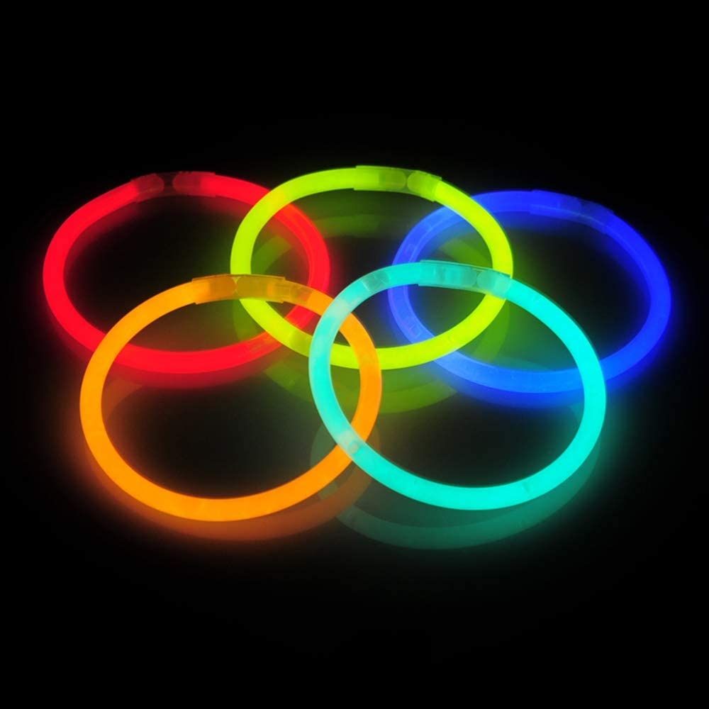 Betisoare bratari luminoase glow sticks, diverse culori, set 100 bucati culoare galben MultiMark GlobalProd