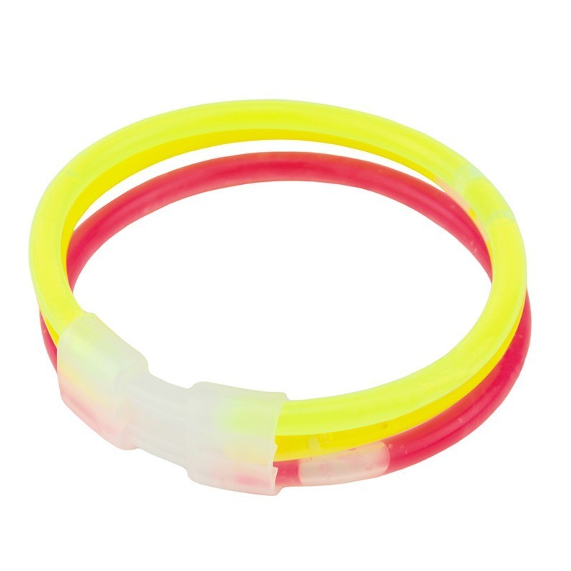 Betisoare bratari luminoase glow sticks, diverse culori, set 100 bucati culoare galben MultiMark GlobalProd