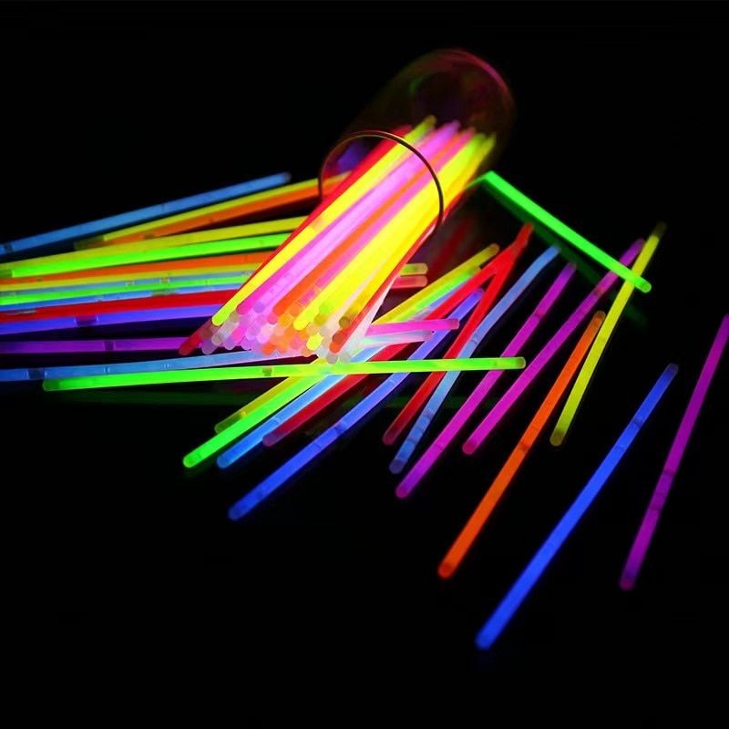 Betisoare bratari luminoase glow sticks, diverse culori, set 100 bucati culoare galben MultiMark GlobalProd