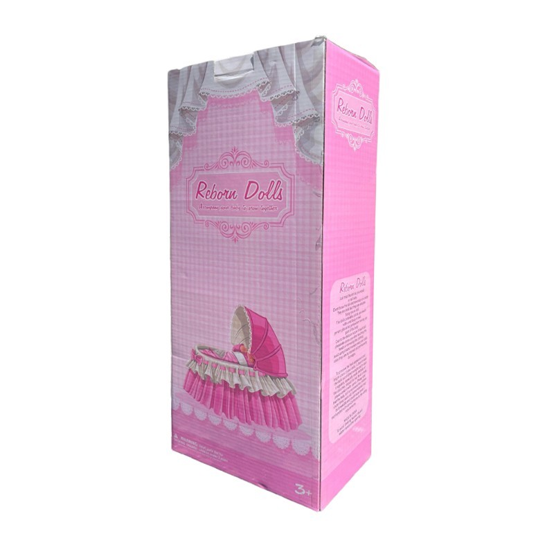 Papusa bebelus, inaltime 55 cm, aspect realist, jucarie iepuras, biberon, suzeta, 3 ani+ MultiMark GlobalProd