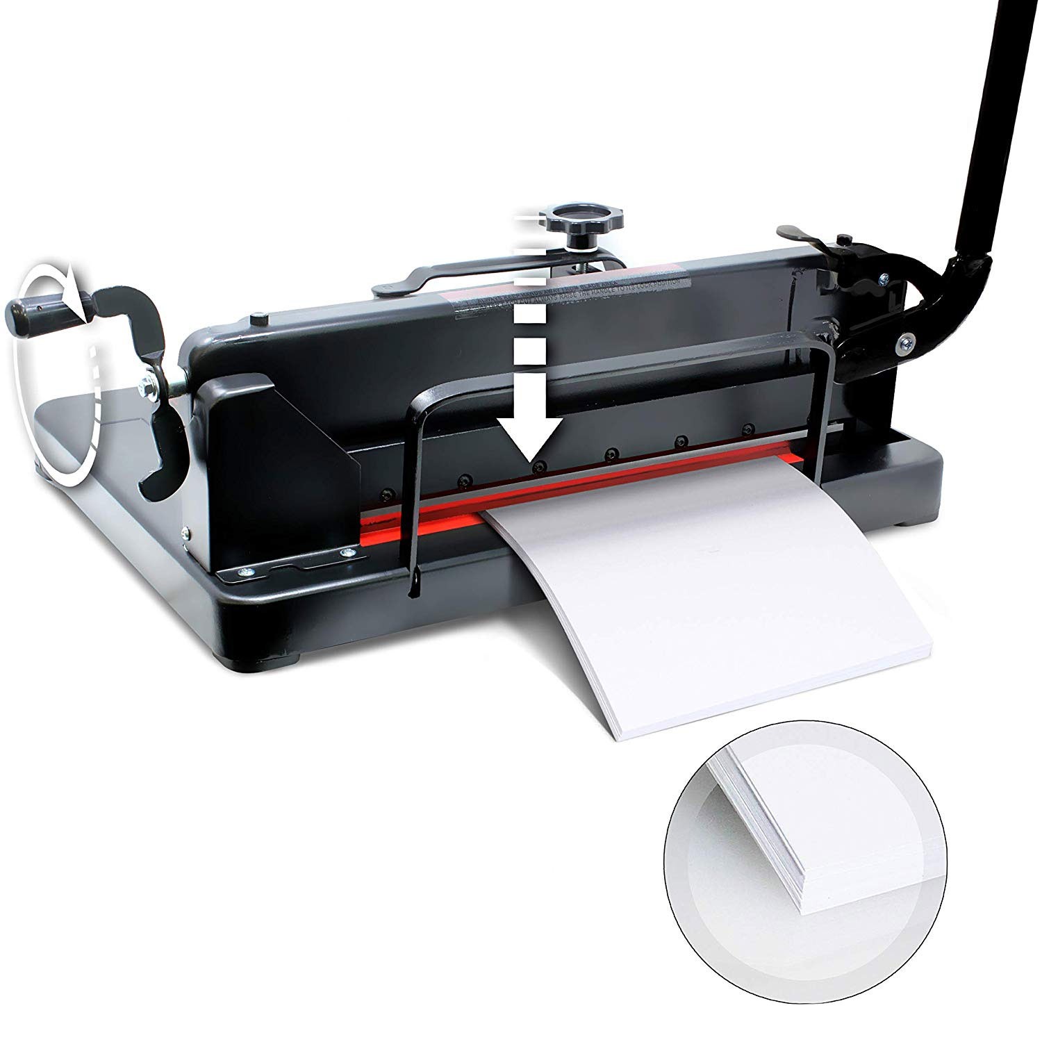 Ghilotina manuala profesionala a4, 400 coli, heavy duty, ghidaj, marcaje, sistem fixare, bright office MultiMark GlobalProd