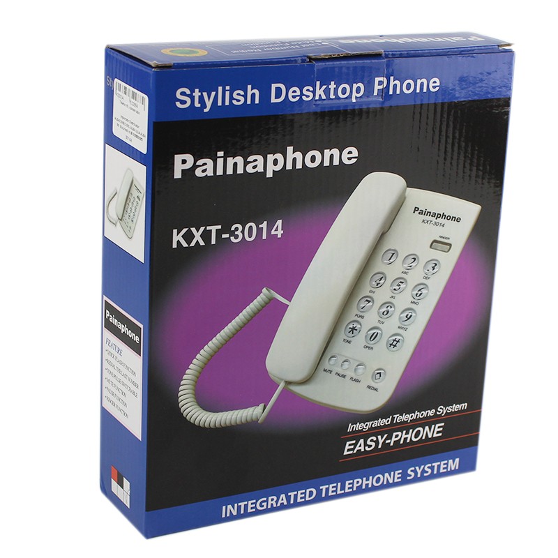 Telefon fix cu fir, functie mute, pause, reapelare, flash, 16 taste mari culoare alb MultiMark GlobalProd