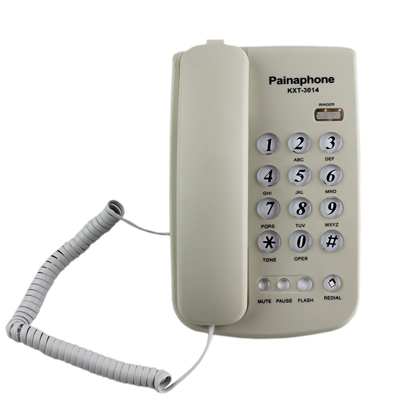 Telefon fix cu fir, functie mute, pause, reapelare, flash, 16 taste mari culoare alb MultiMark GlobalProd