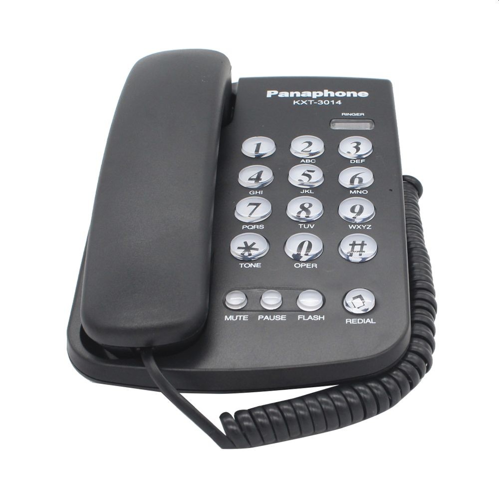 Telefon fix cu fir, functie mute, pause, reapelare, flash, 16 taste mari culoare negru MultiMark GlobalProd