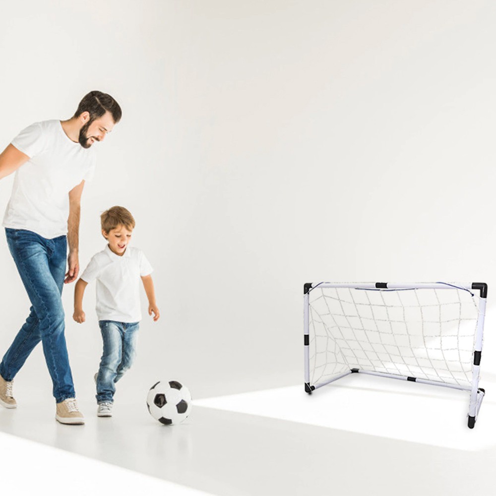 Set poarta cu plasa pentru fotbal, minge, pompa, 120x57x63 cm MultiMark GlobalProd