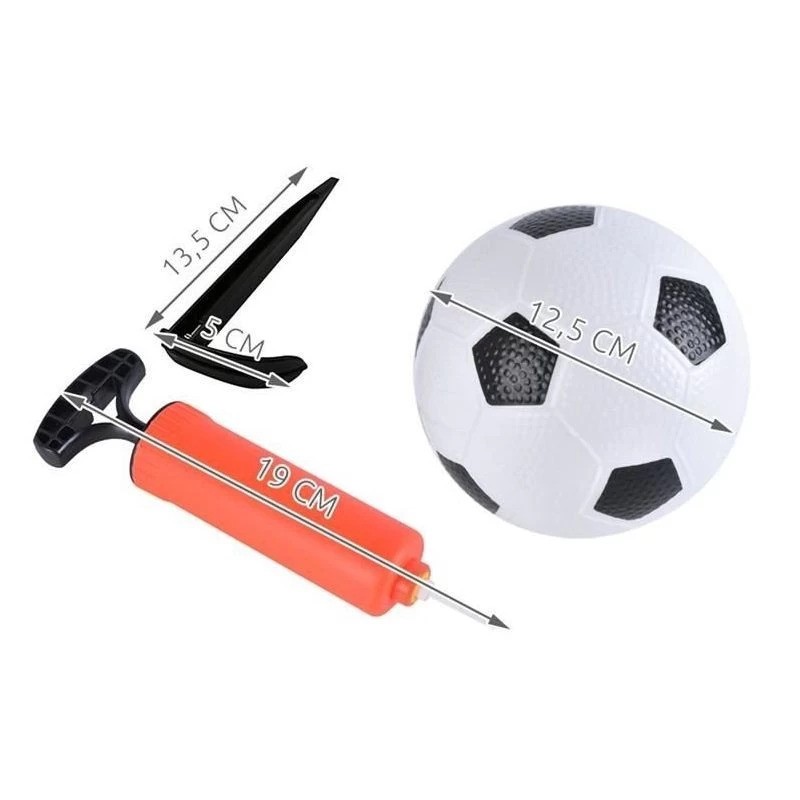 Set poarta cu plasa pentru fotbal, minge, pompa, 120x57x63 cm MultiMark GlobalProd