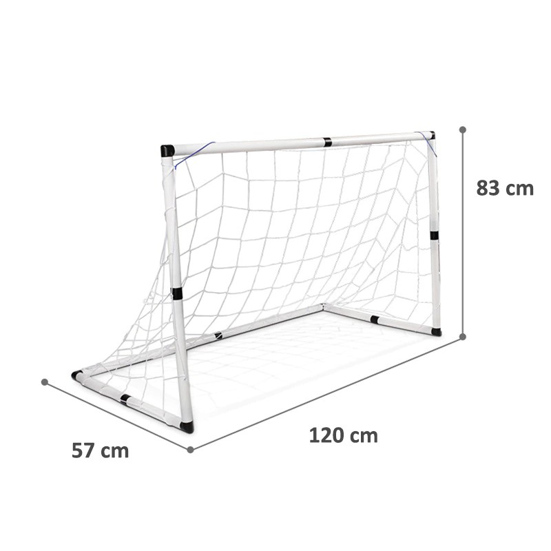 Set poarta cu plasa pentru fotbal, minge, pompa, 120x57x63 cm MultiMark GlobalProd