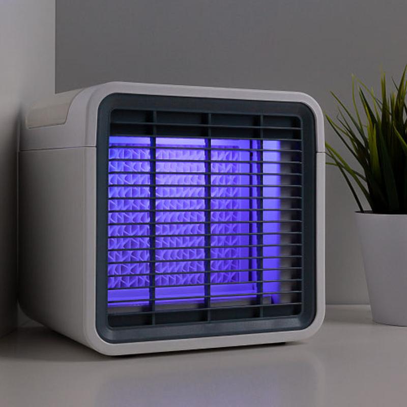 Mini Aparat de Aer Conditionat pentru Camera sau Birou cu Ventilator, Iluminare LED Multicolora, Purificare si Umidificare Aer, Putere 5W
