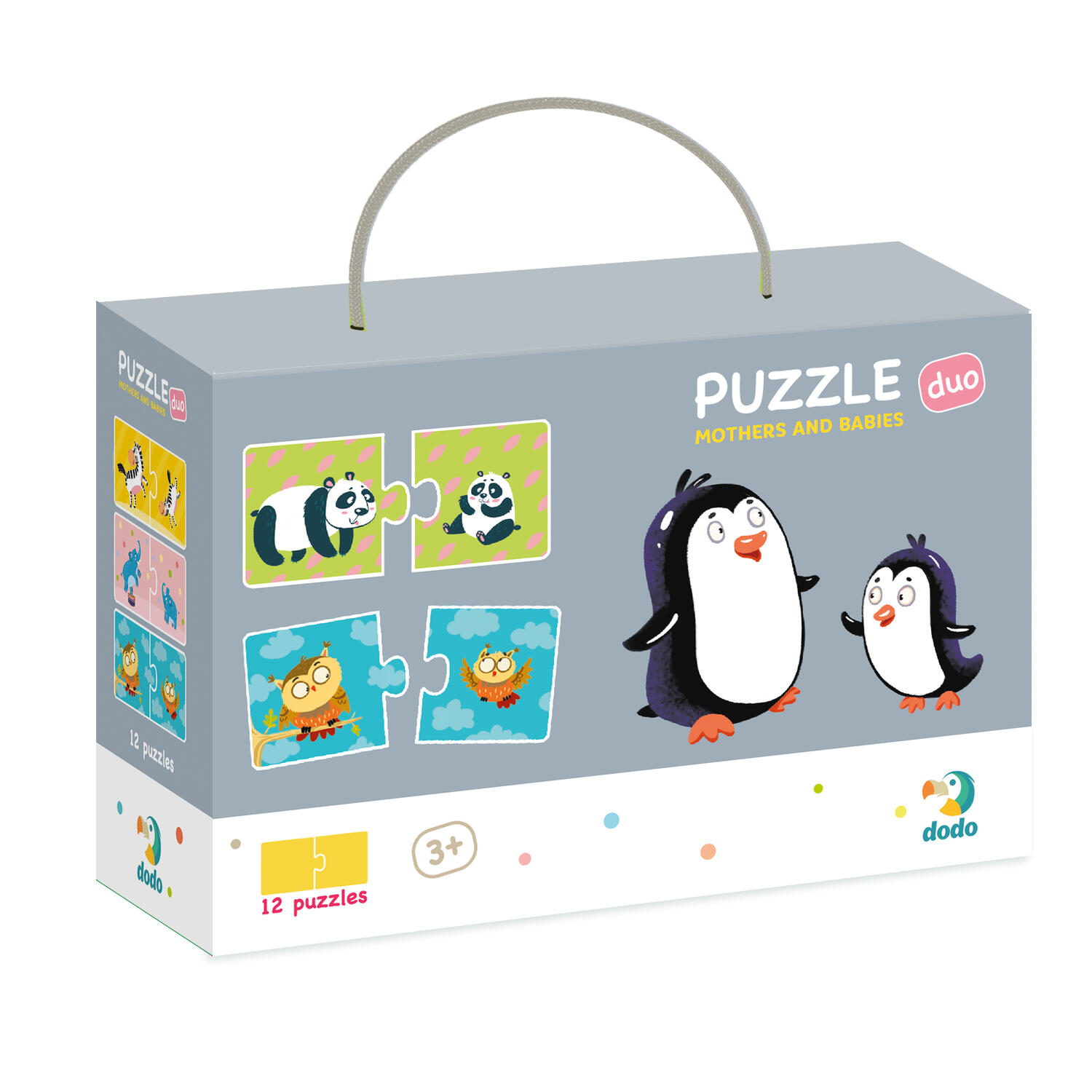 Duo Puzzle - Mama si puiul (2 piese) PlayLearn Toys