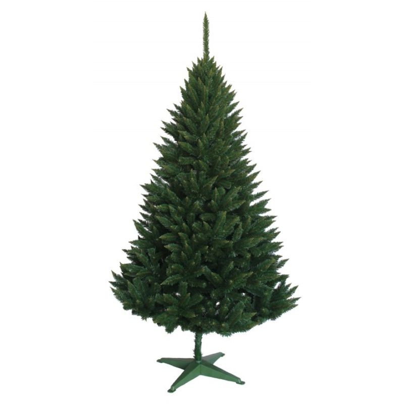 Brad de craciun artificial molid 220 cm, cetina verde inchis, varfuri ascutite, suport cadou MultiMark GlobalProd