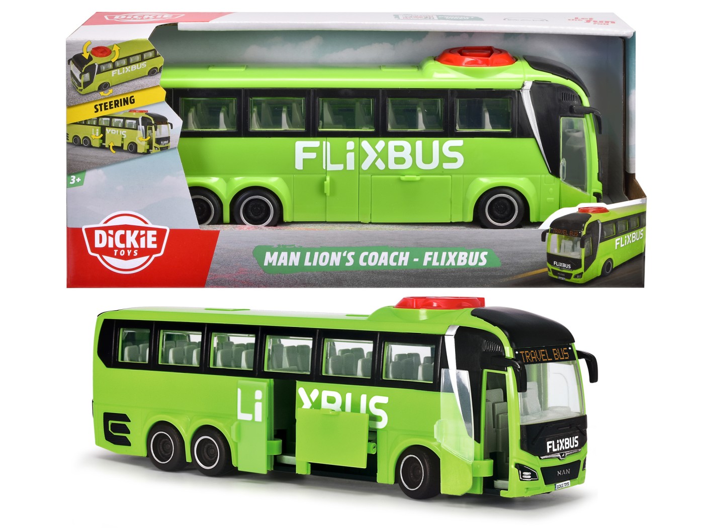 DICKIE AUTOCAR FLIXBUS MAN LIONS COACH 26.5CM SuperHeroes ToysZone