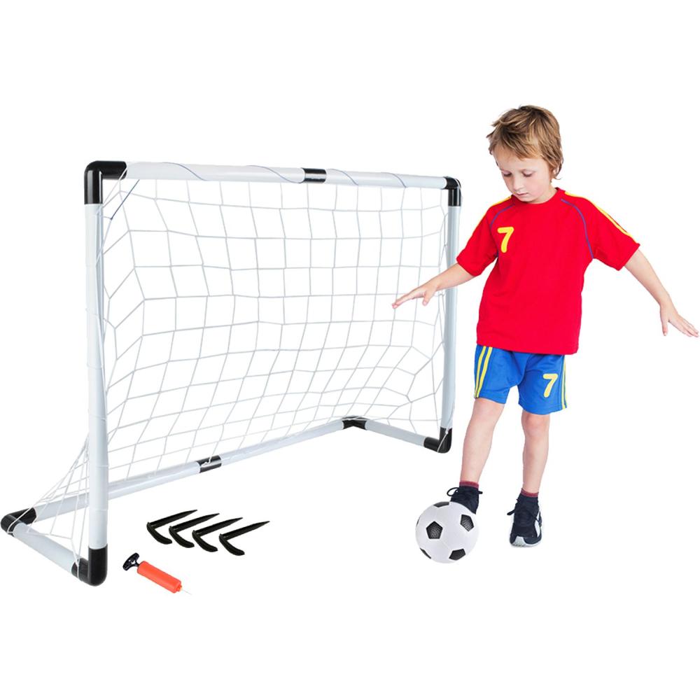 Set Joc de Fotbal pentru Copii cu Poarta Mare cu Plasa, Minge si Pompa pentru Umflat Incluse