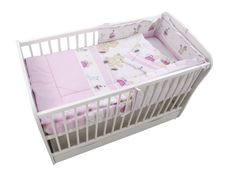 Lenjerie MyKids Teddy Play Pink M2 4 Piese 140x70 GreatGoods Plaything