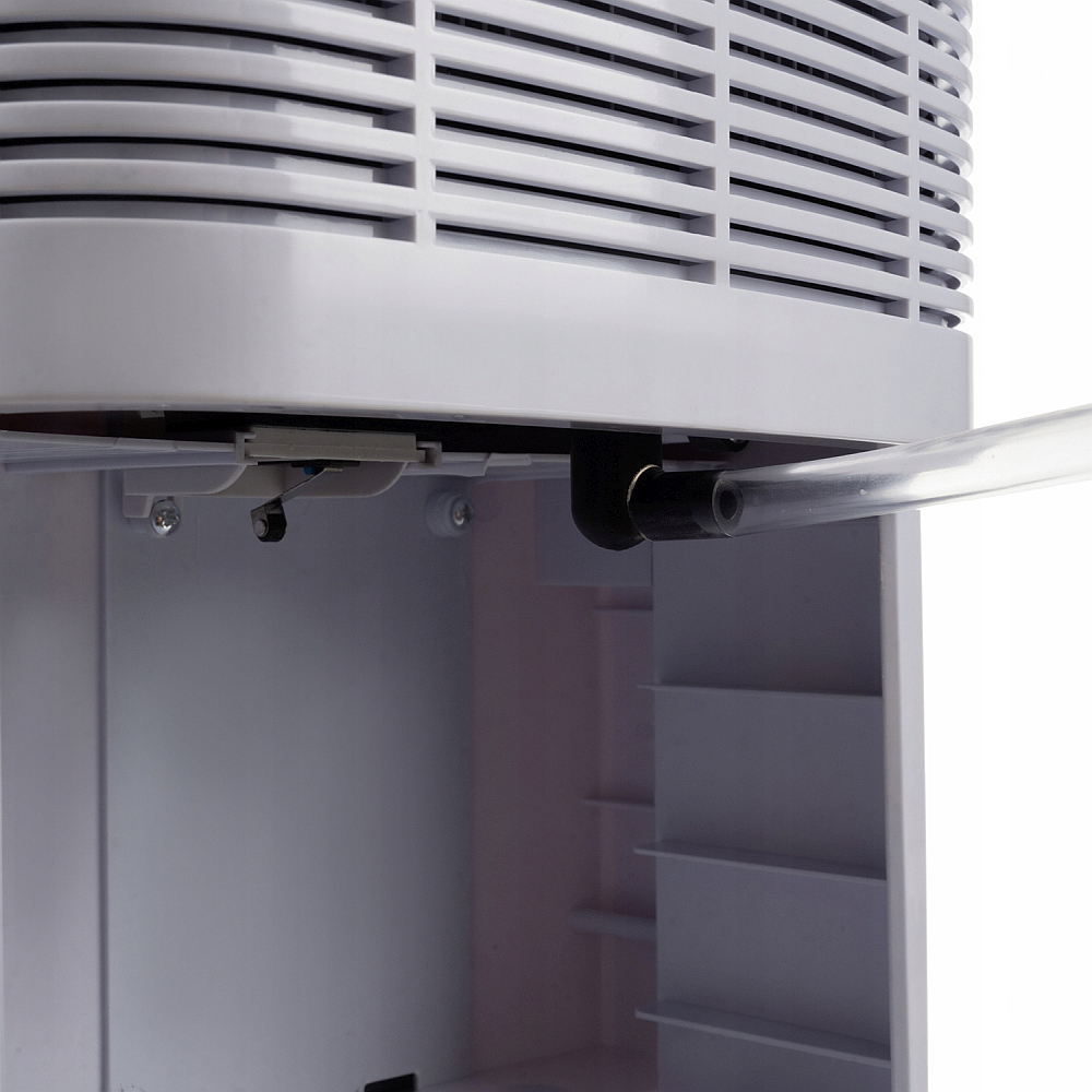 Dezumidificator si Purificator de Aer 2-in-1, Afisaj Temperatura/Umiditate, Randament 650ml/zi, Putere 90W, Anti-Mucegai, Telecomanda, Alb