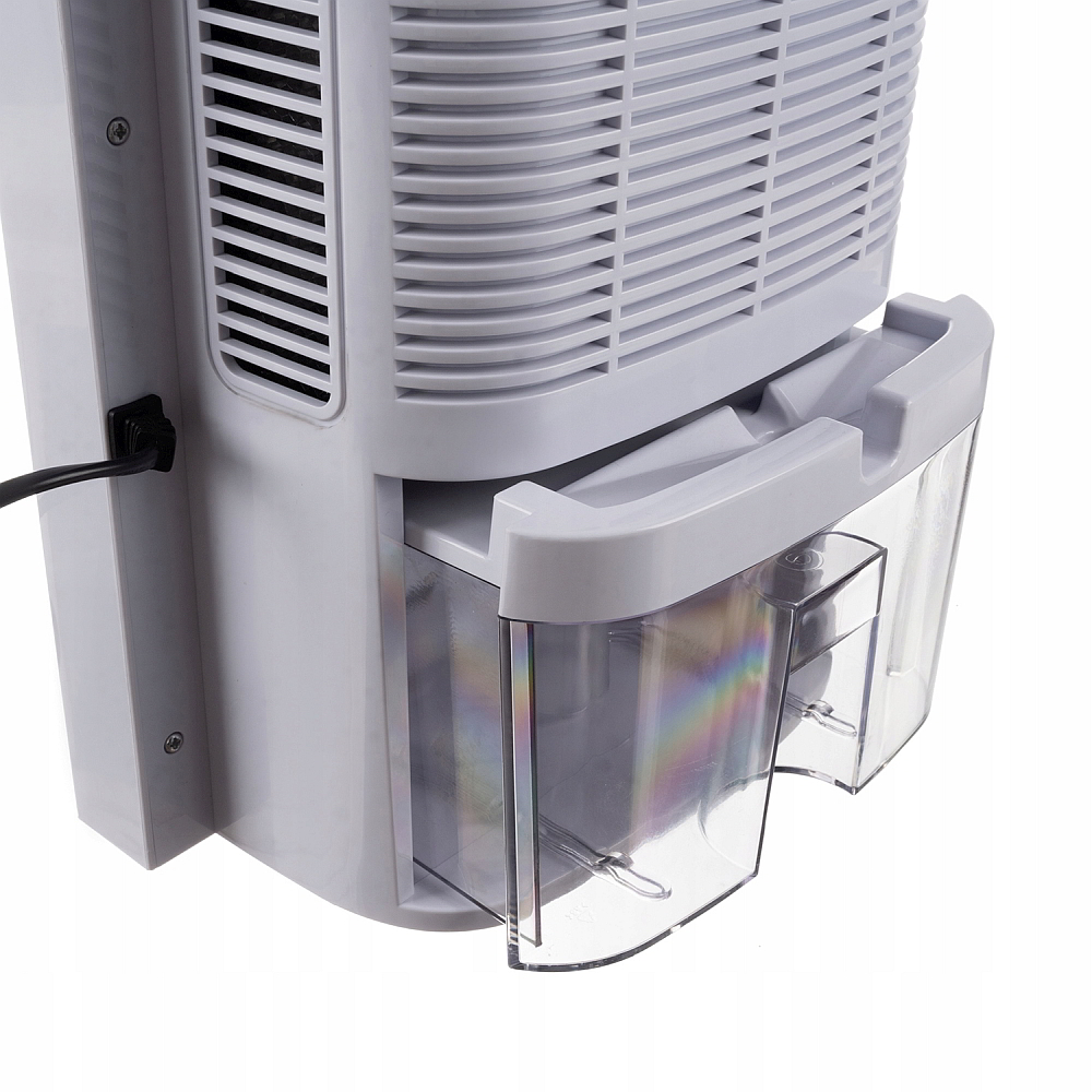 Dezumidificator si Purificator de Aer 2-in-1, Afisaj Temperatura/Umiditate, Randament 650ml/zi, Putere 90W, Anti-Mucegai, Telecomanda, Alb