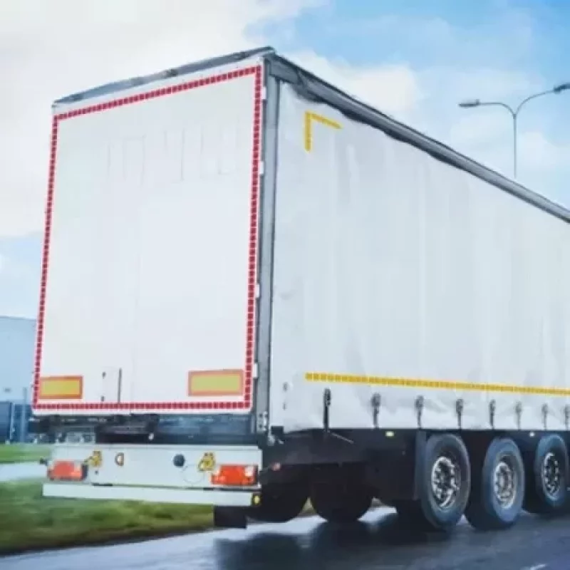 Folie contur camion reflectorizanta pentru prelata (Rola) 1buc - Rosu segmentat Garage AutoRide