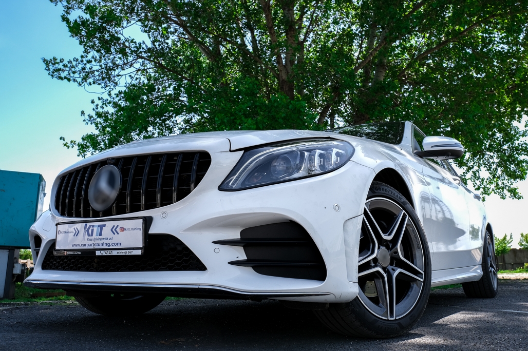 Grila Centrala Mercedes C-Class W205 S205 A205 C205 (2014-2018) GT-R Panamericana Design Negru Performance AutoTuning