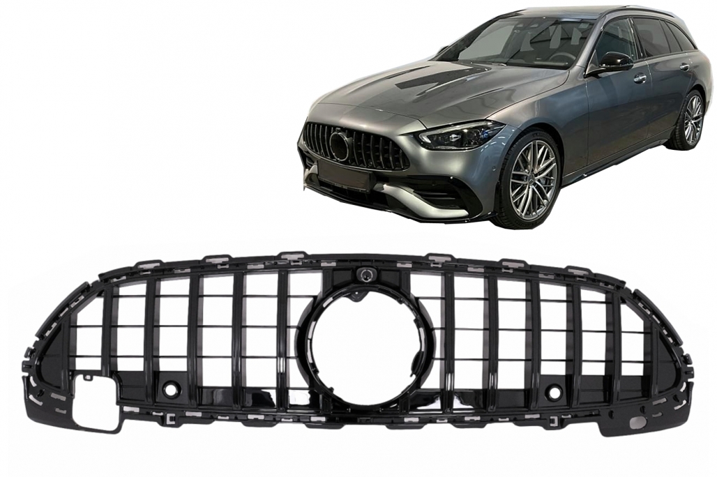 Grila Centrala Mercedes Clasa C W206 Sedan S206 T-Modell (2021-) GT-R Panamericana Design Negru Performance AutoTuning