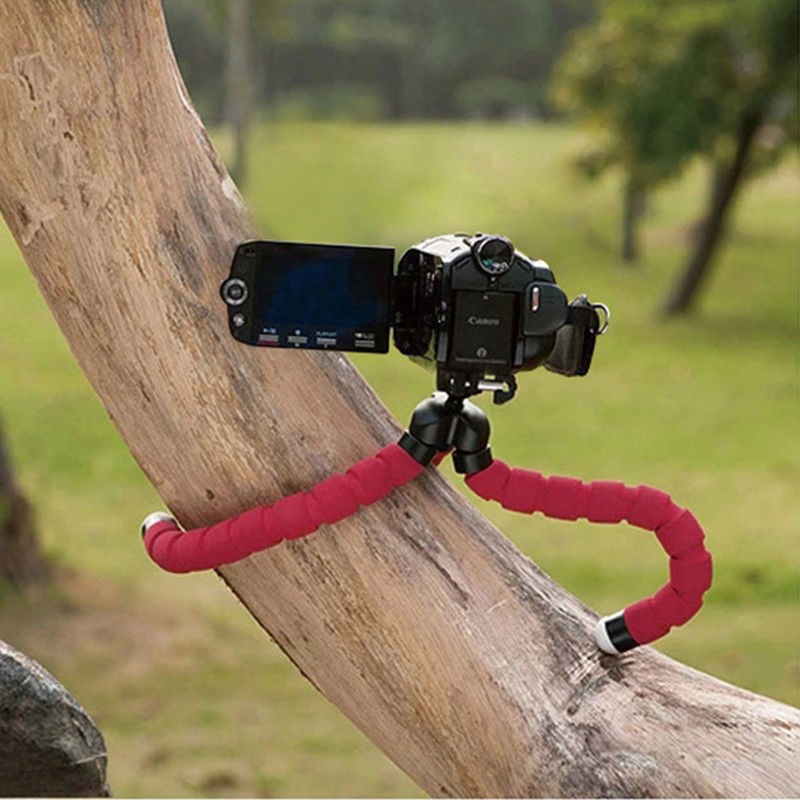 Suport Mini Trepied Flexibil Multifunctional pentru Telefon sau Camera Video, Rosu