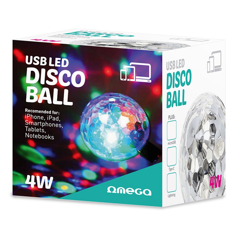 DISCO BALL USB LED 4 W OMEGA EuroGoods Quality