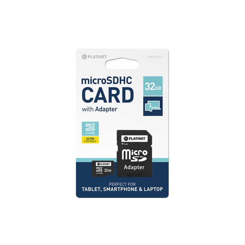 MICRO SD CARD CU ADAPTOR 32GB CLASA 10 PLATIN EuroGoods Quality