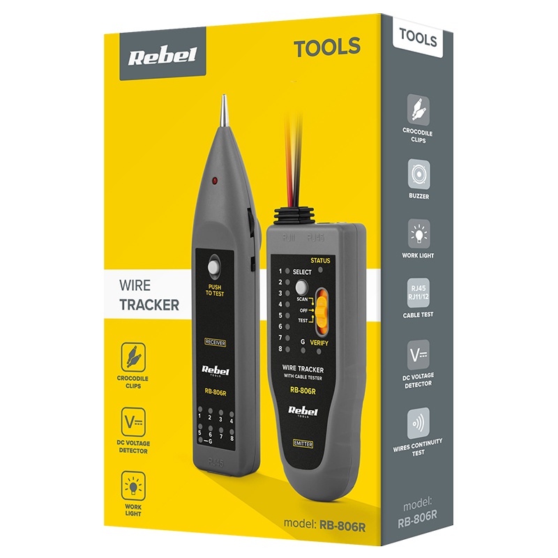 TESTER CABLU CABLE TRACKER RB-806R REBEL EuroGoods Quality