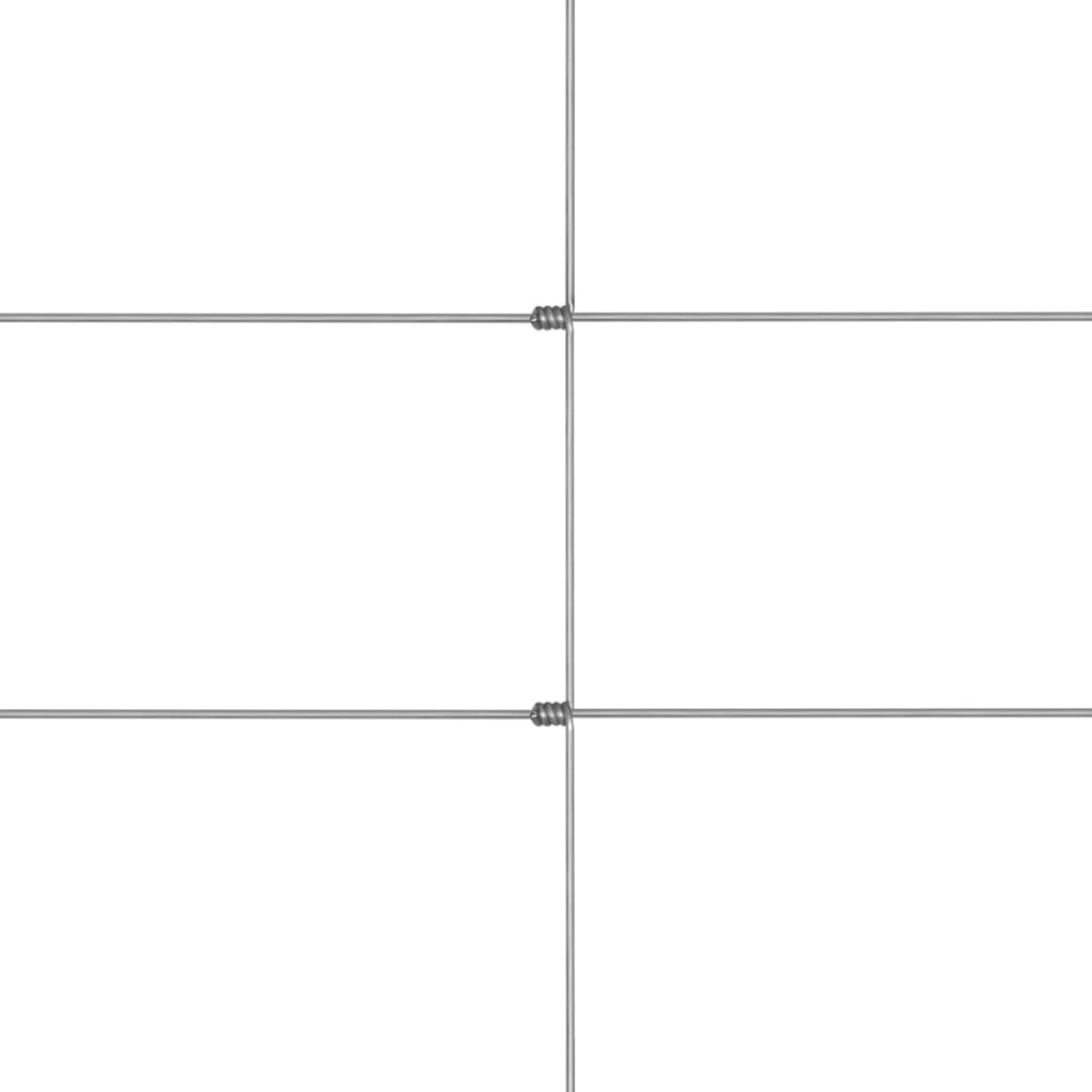 Gard de grădină, argintiu, 50x1,25 m, oțel zincat GartenMobel Dekor