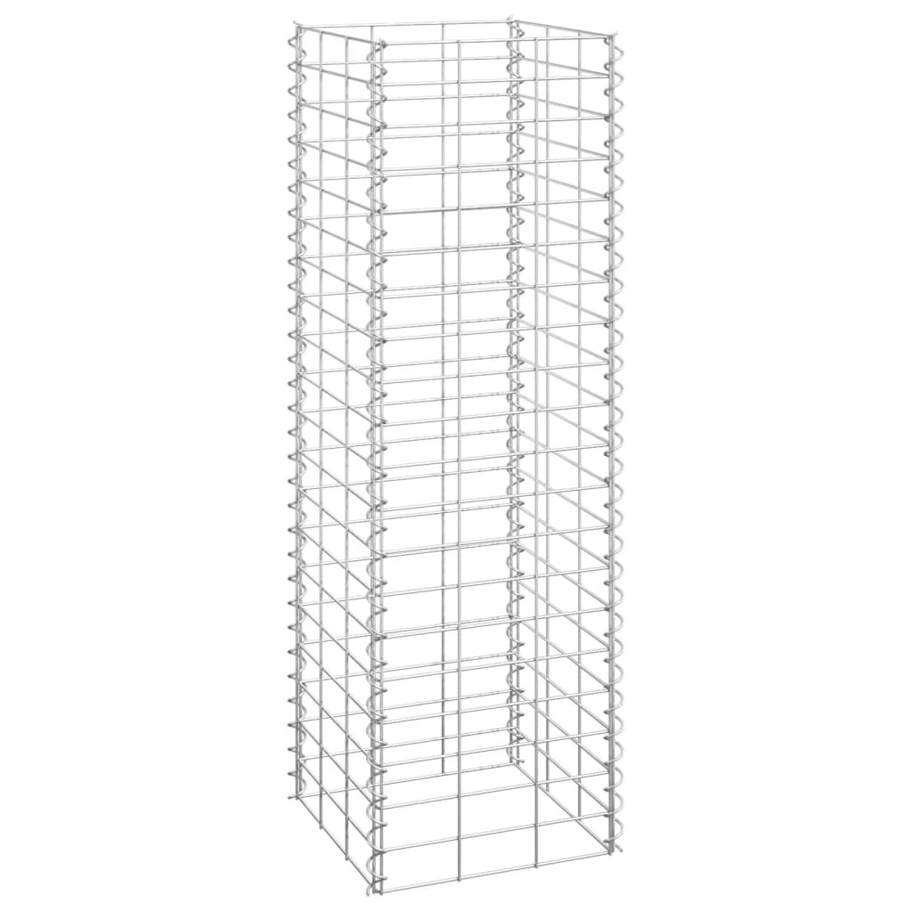 Straturi înălțate de gabioane, 3 buc., 30x30x100 cm, fier GartenMobel Dekor