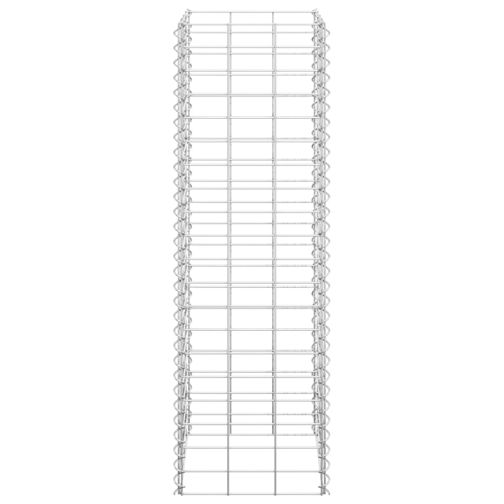 Straturi înălțate de gabioane, 3 buc., 30x30x100 cm, fier GartenMobel Dekor