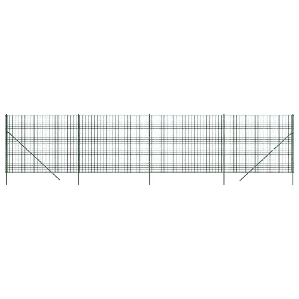 Gard plasă de sârmă, verde, 2x10 m, oțel galvanizat GartenMobel Dekor