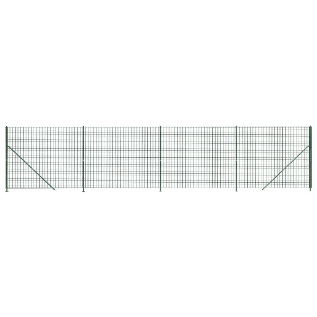 Gard plasă de sârmă cu bordură, verde, 2,2x10 m GartenMobel Dekor