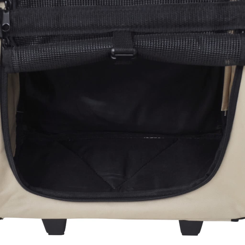 Troller pentru animale de companie multifuncțional, pliabil, bej GartenMobel Dekor