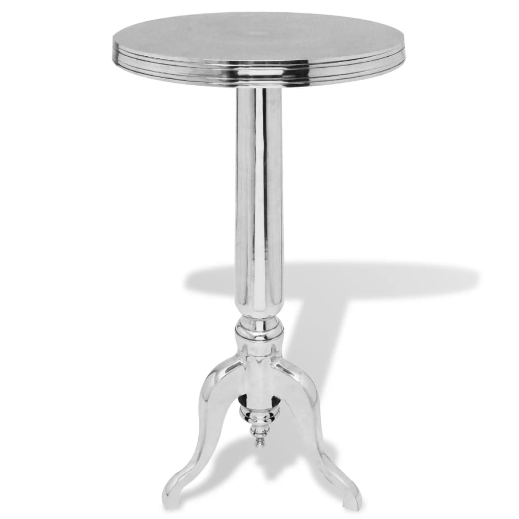 Masă laterală rotundă din aluminiu, argintiu GartenMobel Dekor