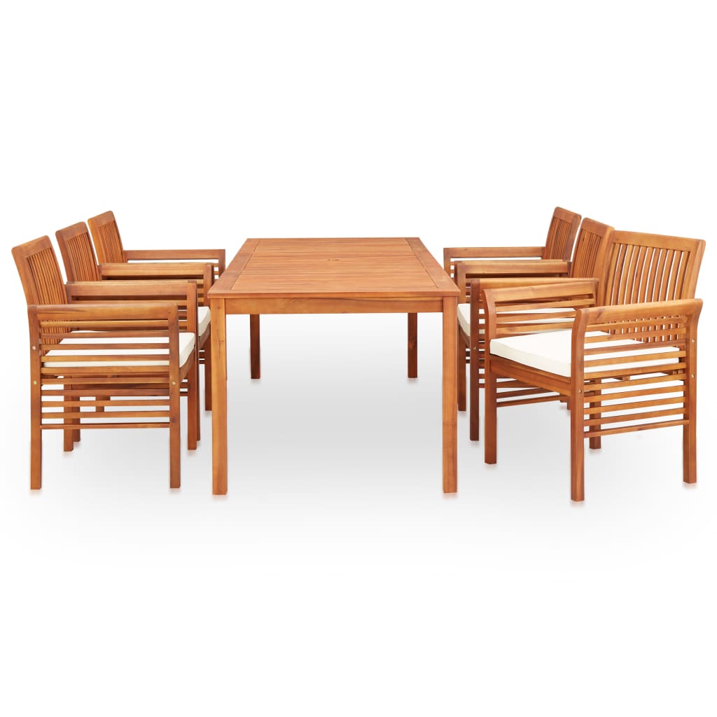 Set mobilier de exterior cu perne 7 piese lemn masiv de acacia GartenMobel Dekor